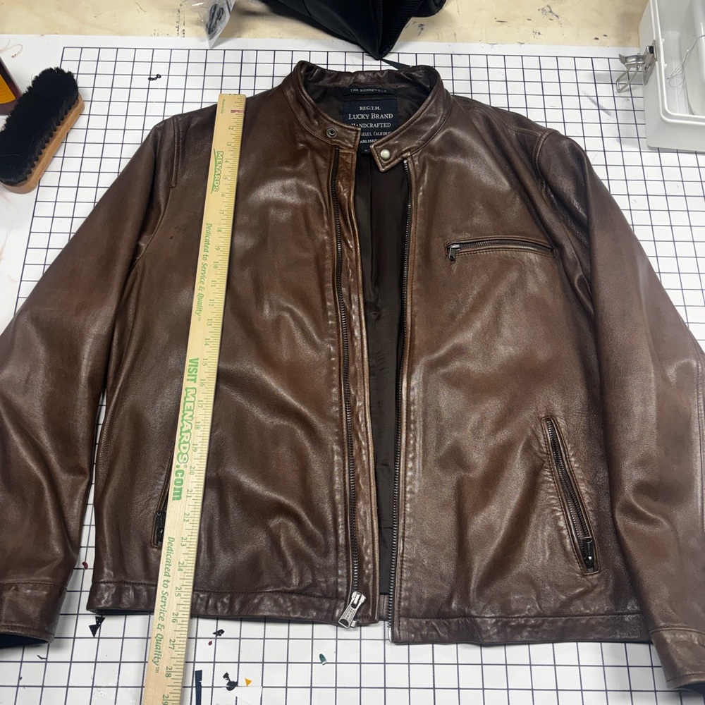 Lucky Brand Men's Brown Leather Jacket
